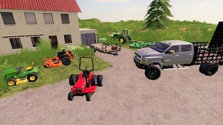 Our lawn business has the best mowers and truck  Farming Simulator 19 [upl. by Neeka]