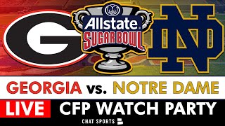 College Football Playoff LIVE Stream Georgia vs Notre Dame  Allstate Sugar Bowl Free Watch Party [upl. by Thomasine]