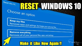 How to Reset Your Windows 10 Laptop and Make It Like New Again [upl. by Aniaz]