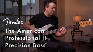 Exploring The American Professional II Precision Bass  American Professional II Series  Fender [upl. by Alaehcim]