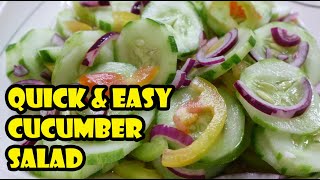 HOW TO MAKE CUCUMBER SALAD  EASY CUCUMBER SALAD RECIPE [upl. by Enneira932]