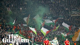 Celtic fans defy club by showing support for Palestine in Champions League [upl. by Stirling]