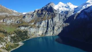 Amazing Switzerland Oeschinensee  4K UHD Aerial Footage [upl. by Nylrac]