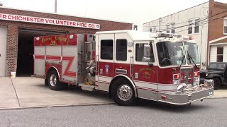 Lower Chichester Fire Company Retired Rescue 39 Responding [upl. by Aidualk]