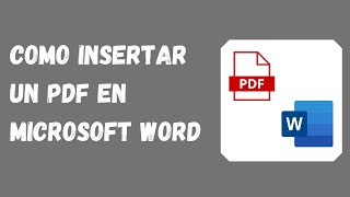 ✅ Como insertar un PDF en Word Super fácil 2023 [upl. by Ferrigno]