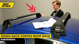 RhinoRack Vortex Aero Base Roof Rack For Bare Roof Overview  Install [upl. by Bixby]