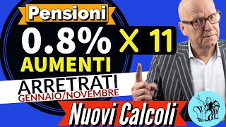 PENSIONI DICEMBRE 👉 ARRETRATI CONGUAGLIO GENNAIONOVEMBRE 08 X 11 ecco le cifre❗️ NUOVI CALCOLI [upl. by Abil]