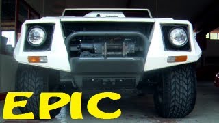 Lamborghini LM002  Ride Revs and Highspeed on German Autobahn [upl. by Ok]