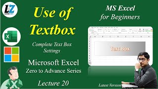 20 Use of Text Box in MS Excel Free Course Series for Beginners learning excel teacher lecture [upl. by Armilla]