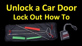 HOW TO UNLOCK A CAR DOOR  USE A LOCKOUT KIT ACCESS TOOL  RETRIEVE KEYS  BREAK INTO A CAR [upl. by Bartko]