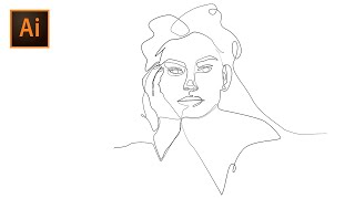 Continuous Line Drawing  Adobe Illustrator Tutorial [upl. by Annelise]