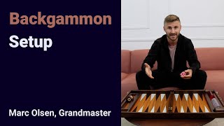 Backgammon Setup explained by Grandmaster Marc Olsen [upl. by Leimaj]