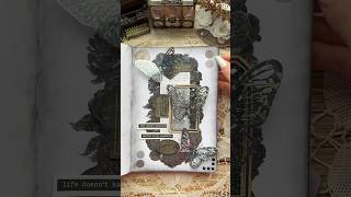 ASMR black journal🖤🐦‍⬛🗝️🕷️asmr journaling scrapbooking journalwithme journal fyp diy [upl. by Nuahsyar925]