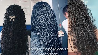 finalização para cabelo cacheado ✧⁠⁠。🌷 [upl. by Anirtal]