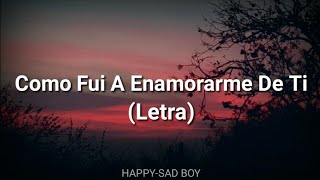 Los Bukis  Cómo Fui A Enamorarme De Ti Letra [upl. by Nirrac]