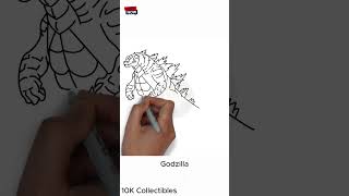 HOW TO DRAW GODZILLA SHORT [upl. by Nyleaj]