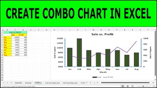 How to Create Combo Chart in Microsoft Excel [upl. by Annoj156]