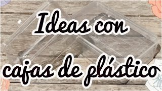 3 ideas para decorar cajas de plástico con decoupage [upl. by Crissy]