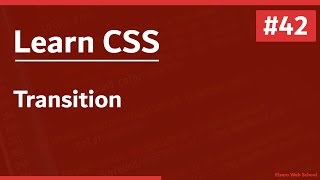 Learn CSS In Arabic 2021  42  Transition [upl. by Trueman]