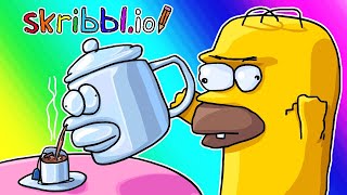 Skribblio Funny Moments  Tea at the Pub With Homer [upl. by Eenoj]