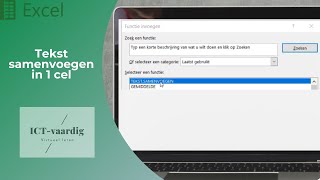 Excel  Tekst samenvoegen in 1 cel [upl. by Karab]
