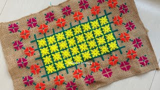 Ason selai design Cross stitch design Colourful ason design [upl. by Leak620]