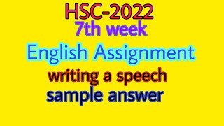 HSC 2022 7th week English assignment solve  Mehedi Sir [upl. by Naara]