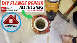 Toilet Flange Repair  How to DIY [upl. by Aetnahs]