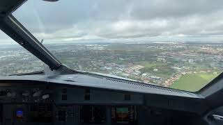 AIRBUS A320 Crosswind LANDING Toulouse Airport  Cockpit view  Life Of An Airline Pilot [upl. by Laefar741]