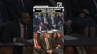 FBI chief pick Kash Patel greets ‘Jai Shri Krishna’ to his parents at senate hearing goes viral [upl. by Nasas]