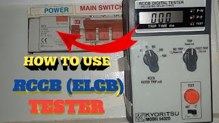 Guide on how to use RCCB  ELCB Tester [upl. by Arytahs709]