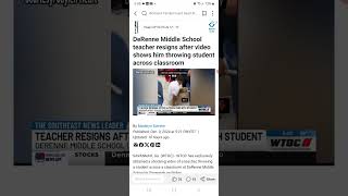 TEACHER THROWS STUDENT ACROSS CLASSROOM DERENNE MIDDLE SCHOOL [upl. by Ceevah104]