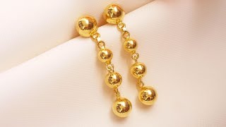 Stud Gold Earrings Designs with Price and Weight jewellery newgold [upl. by Tinor814]