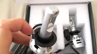 NOVSIGHT H7 LED Headlight Bulbs 10000LM 60W2x30W 6500K Cool White Installation And Review [upl. by Hannover]