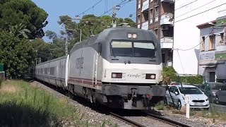 Renfe trains in Salou Station Spain [upl. by Novanod492]