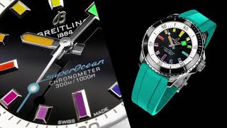 Breitling  Superocean Rainbow Dial Edition [upl. by Ahseem]