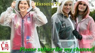 Star transparent vinyl rain wear dresses with beautiful ladies [upl. by Neenaj]