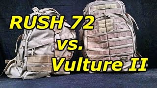 511 RUSH 72 vs Maxpedition Vulture II 3 Day Backpack Showdown [upl. by Aitsirhc]