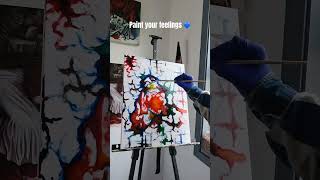 Paint your feelings 💙 paintyourlife painting painter tutorial art oilpainting [upl. by Asreht]