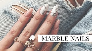 Marmurkowe Paznokcie Hybrydowe Krok Po Kroku  Marble Nails  Manicure Hybrydowy Tutorial [upl. by Pippa]