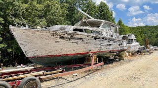 Exploring a Boat amp Marine Salvage Yard  Abandoned Boat Graveyard [upl. by Thormora]