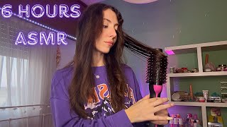 Hair Dryer Brushing Sound ASMR  6 Hours of Pure Relaxing Experience [upl. by Bertsche]