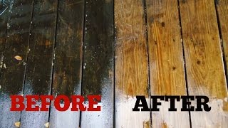 How To Clean A Wood Deck  The Easy Way [upl. by Rolo]