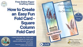 Fun and Simple Fold Card Tutorial  Try this Unique Square Column Fold [upl. by Lauritz759]