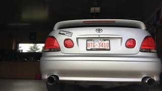 98 JZS161 Aristo 3quot turbo back straight pipes [upl. by Nommad]