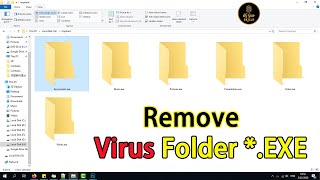 How To Delete virus Folder exe From Computer Without Using Antivirus [upl. by Hpeseoj]