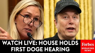 WATCH LIVE Marjorie Taylor Greene Leads First Congressional DOGE Hearing [upl. by Jabe]