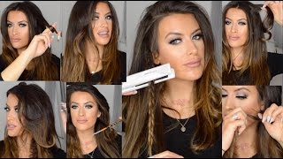 How to CURL and WAVE hair using FLAT IRON hair straighteners by Corioliss [upl. by Audras531]