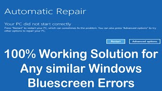 Windows Automatic startup Repair Loop Fixed [upl. by Missy]