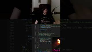 Brackets javascript programming python streamer coding twitch highlights clips typo [upl. by Notxed]